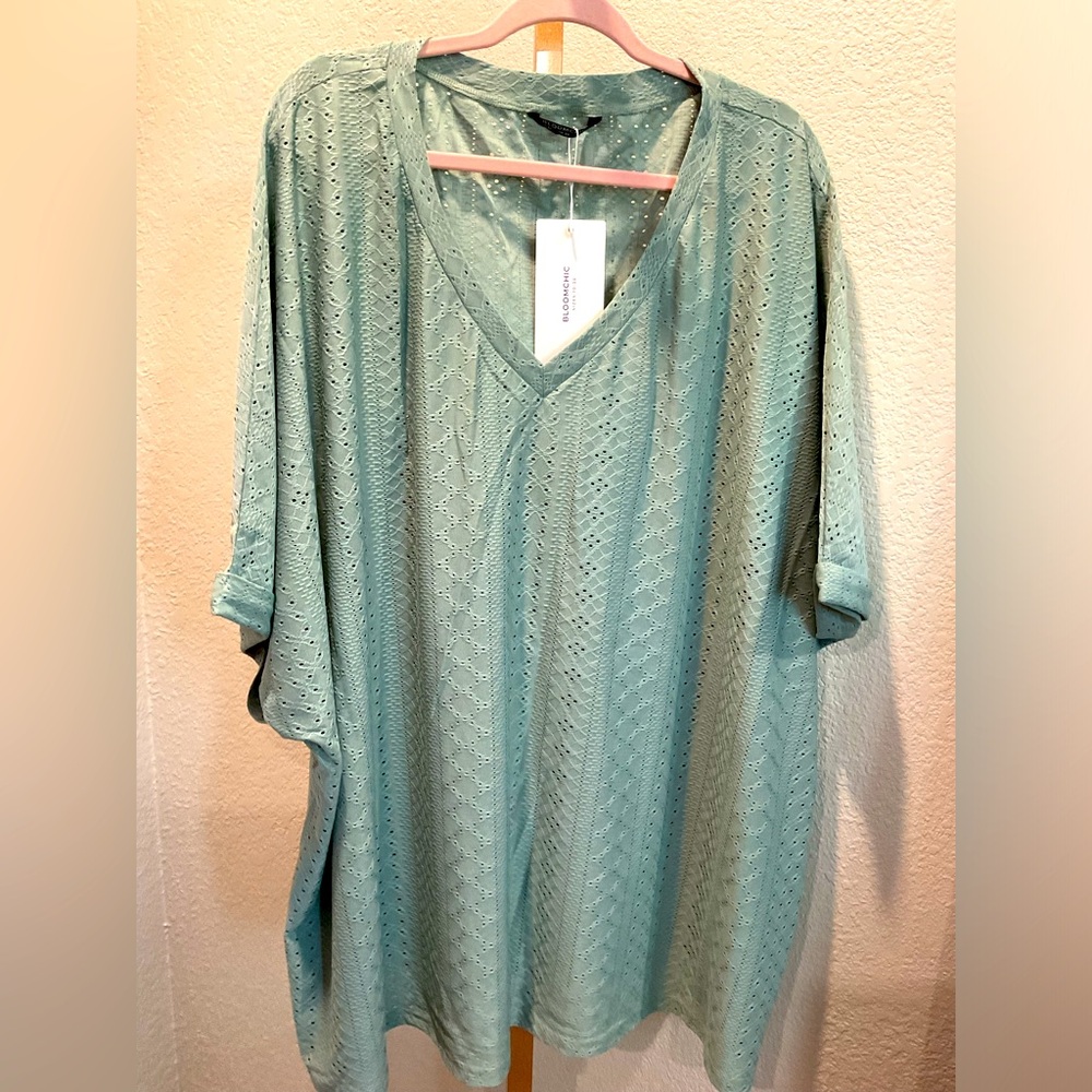 NWT BloomChic Spring Plus Size Green Top